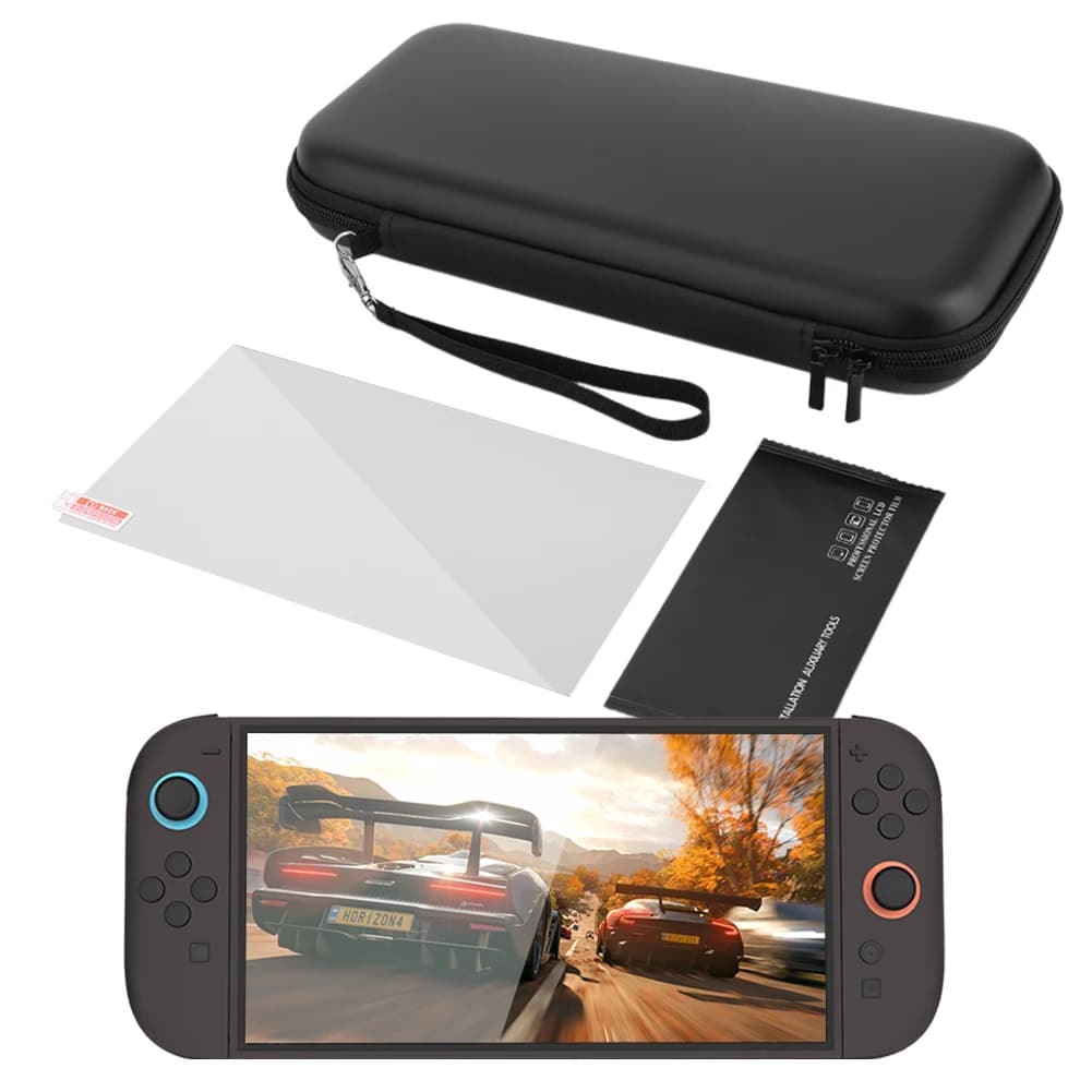 Custodia da trasporto in PU e protezione per lo schermo per Switch2 Custodia per console di gioco Borsa da trasporto Borsa organizer per console di gioco portatile Switch 2