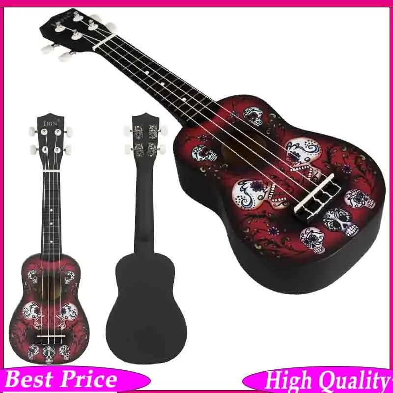 Ukulele a Forma di Teschio da 21 Pollici – Fantastica Mini Chitarra a 4 Corde per Bambini e Principianti, Design Unico per Pratica ed Esami