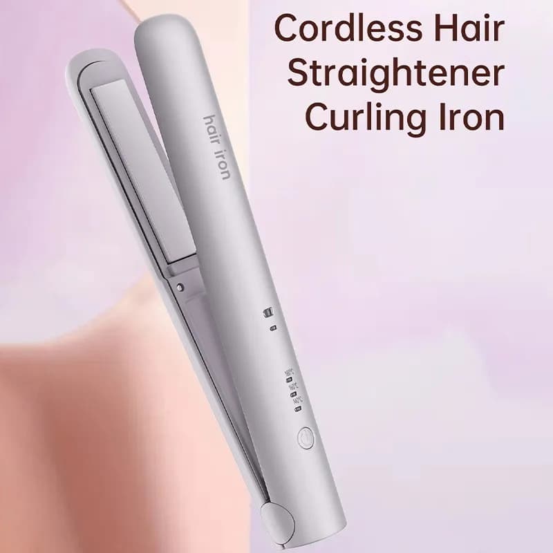 di ONLY TODAY da Mini Iron Portable Hair Plate & Wireless Curtain 2 in 1, 3 Heat Settings