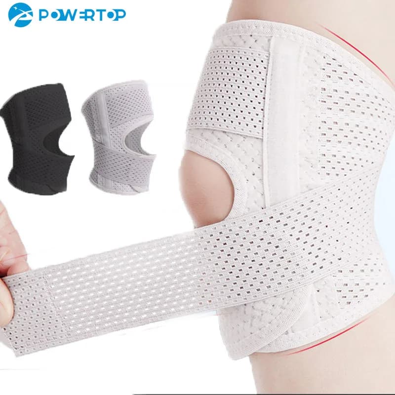 Ginocchiera 1 pz con stabilizzatori laterali, supporto per ginocchio regolabile con cuscinetto per menisco e cuscinetto in gel rotuleo per dolore al ginocchio a strappo del menisco