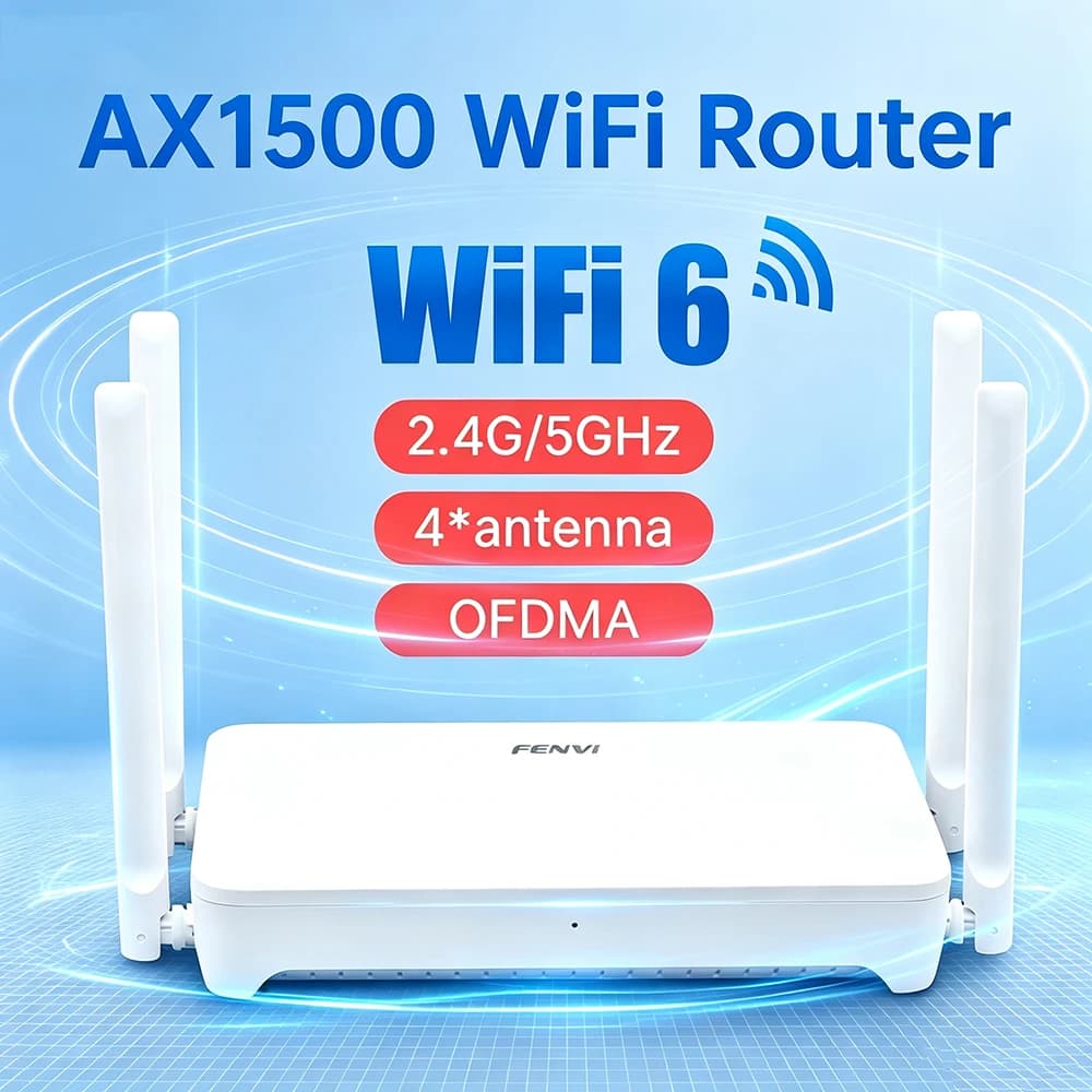 FENVI WiFi 6 AX1500 WiFi Router WiFi 6 Gigabit Wireless Router 2.4Ghz 5Ghz Dual-Band Wi-Fi repeater US/EU Plug