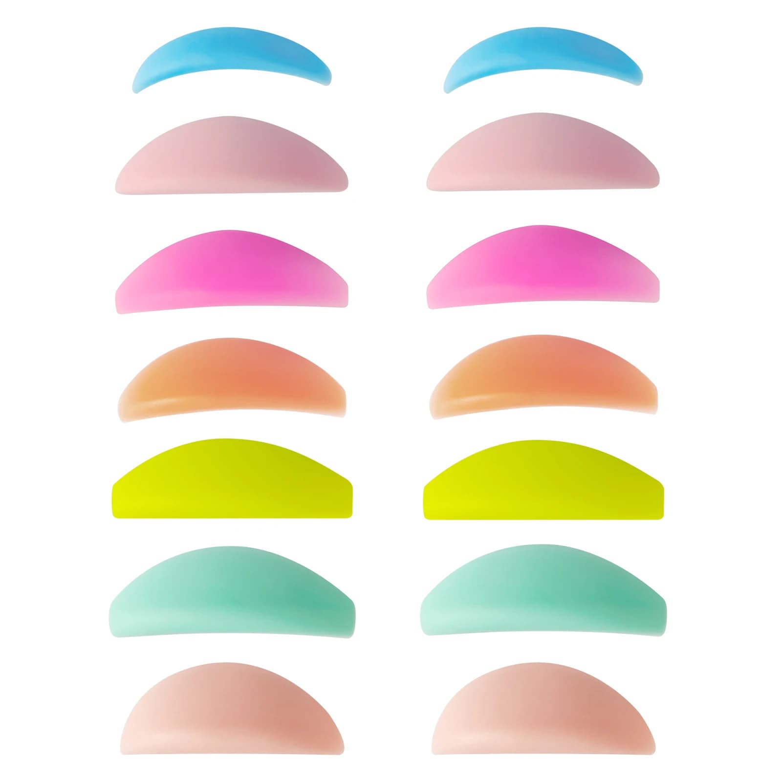 Libeauty Nuovo Set da 7 Paia di Scudi in Silicone per Permanente Ciglia, Pad per Lifting Ciglia, Accessori per Arricciaciglia, Strumento per Trucco