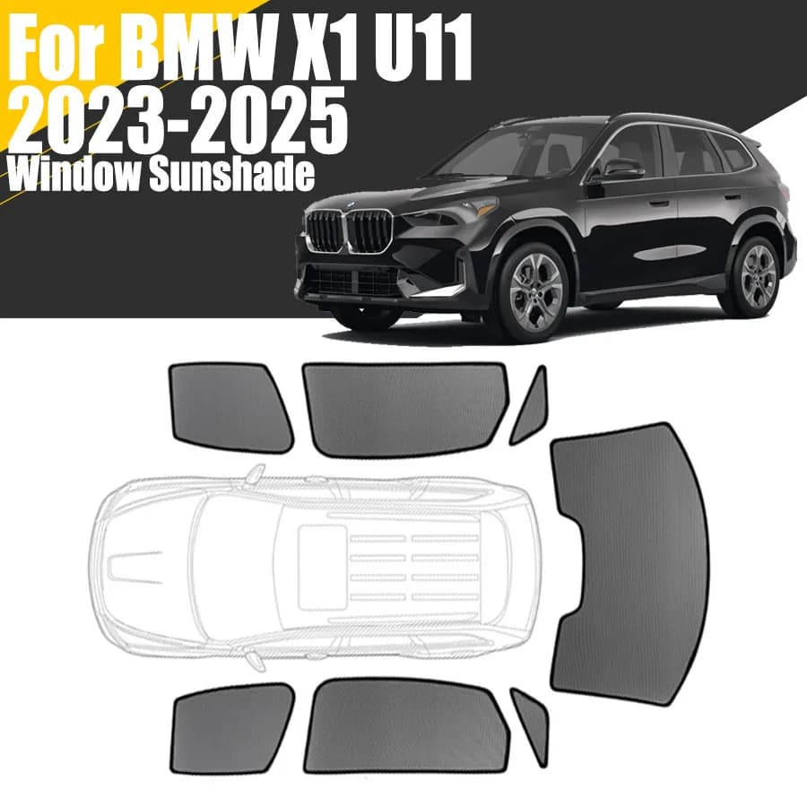 Parasole magnetico personalizzato per finestrino dell'auto per BMW X1 U11 2023 - 2025 IX1 Parabrezza anteriore in rete per tende 2024