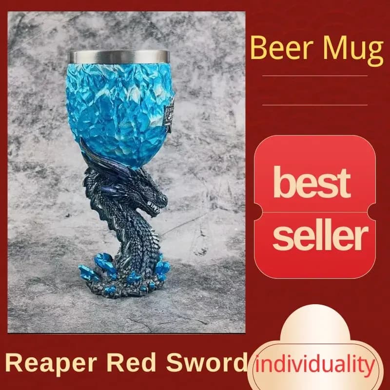 Bicchiere da vino vichingo in acciaio inossidabile da 6.7 once, tazza stravagante con incisione 3D bicchieri da birra personalizzati
