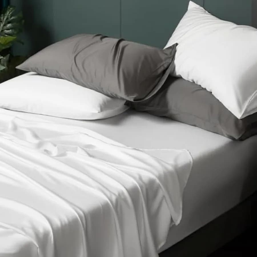 Lenzuola 100% Eucalyptus Tencel - Ipoallergeniche, Traspiranti e Rinfrescanti, con Tasche Profonde 18 Pollici, Lussuose e Premium in Lyocell