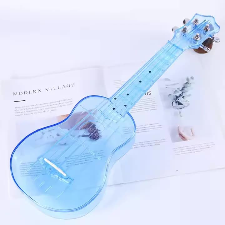 21-Inch Colorful Plastic PC Transparent DIY Toy Ukulele Small Four-String Guitar Musical Instrument For Students