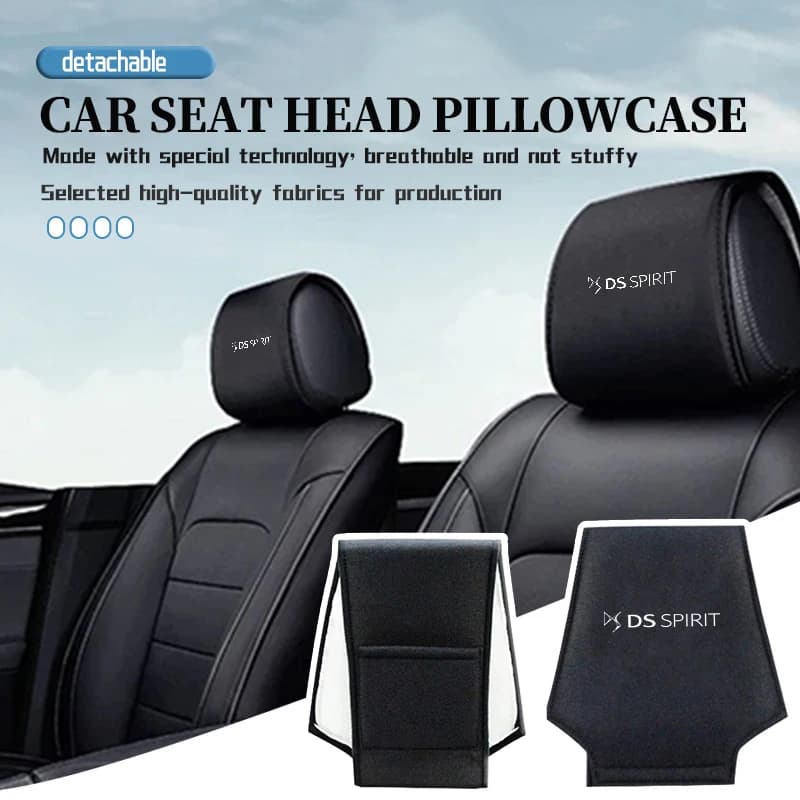 Car Seat Headrest Pillow Protective Cover Auto Headrest Cover Interior Accessories For DS DS3 DS5 DS6‌ DS7 ‌DS9‌ E-Tense DS4S