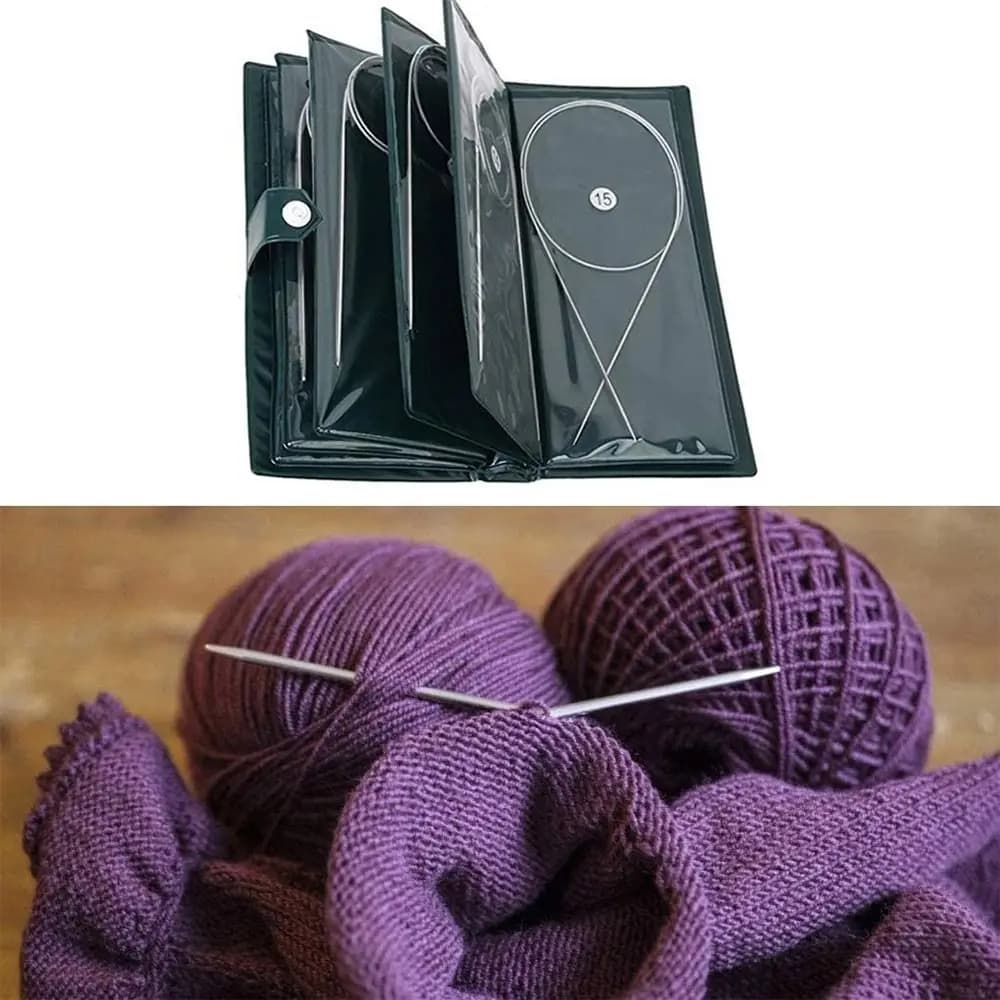 Ferri da maglia per artigianato fai-da-te in acciaio inossidabile per uso domestico Uncinetto Strumenti per maglieria Ferri da maglia circolari