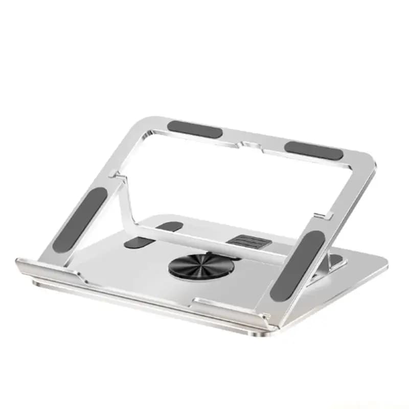 Foldable Aluminum Laptop Stand With 7 Heights Setting And NonSlip Base For Secure Placement On Any Desk Or Surfaces