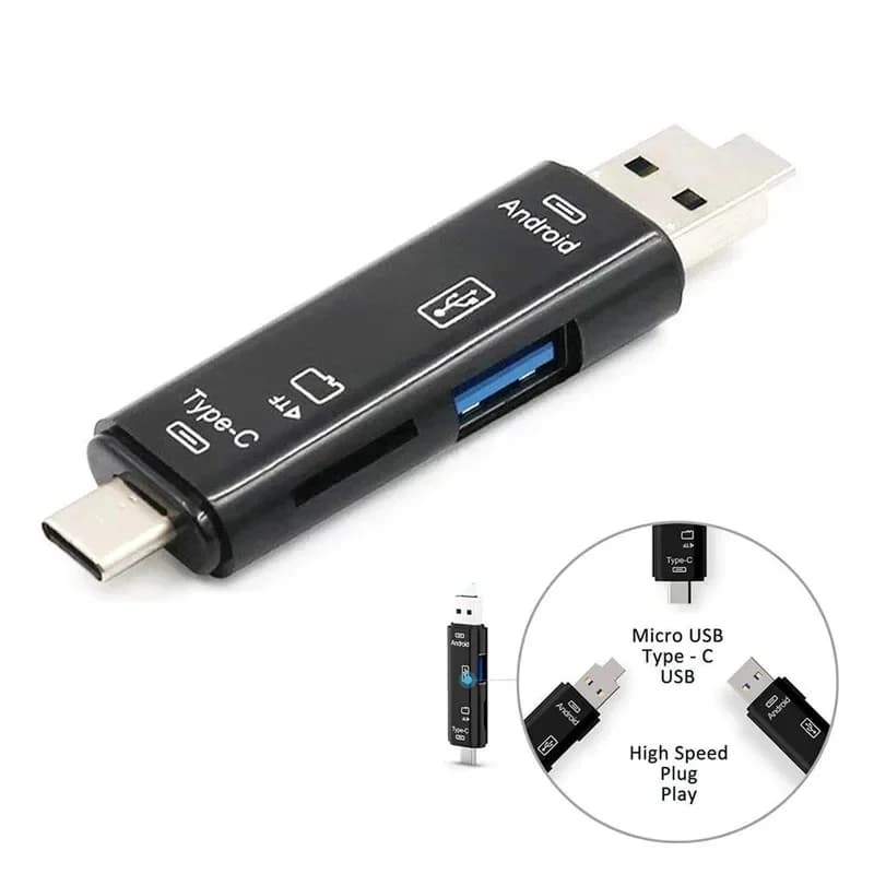 1/3/5pcs 5 In 1 Usb 3.1 Card Reader High Speed SD TF Micro SD Card Reader Type C USB C Micro USB Memory OTG Card Reader
