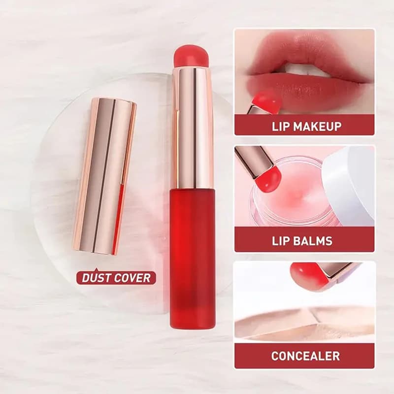 Pennello per labbra in Silicone pennello per correttore pennello per trucco in Silicone per balsamo per le labbra rossetto pennello portatile multifunzione strumento per Nail Art di bellezza