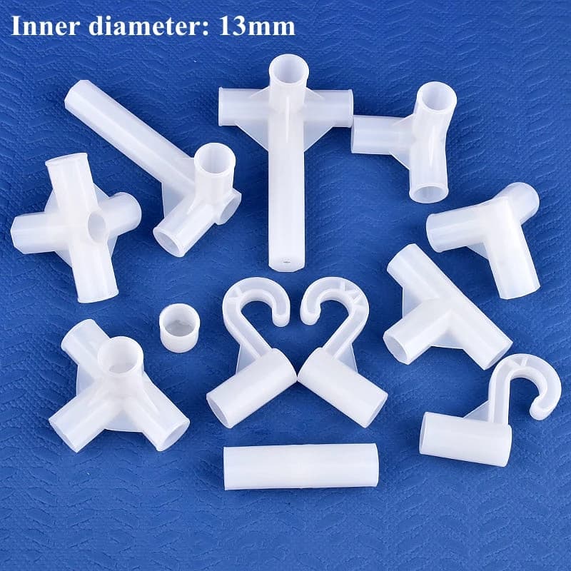 2-30 pcs Internal Diameter 13mm Four Vie Frames Common Support For Flowers Plant Support Connector Guardaroba Raccordi Scaffale FAI DA TE Garden Buildings