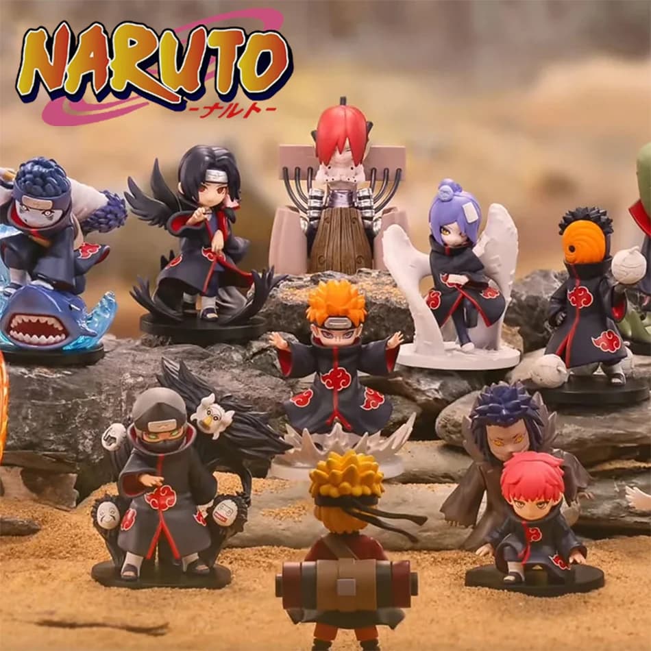 NEW Naruto Shippuden Akatsuki Arc Series Trendy Blind Random Box Toys Mystery Box Guess Action Figure Surprise Toy Gifts