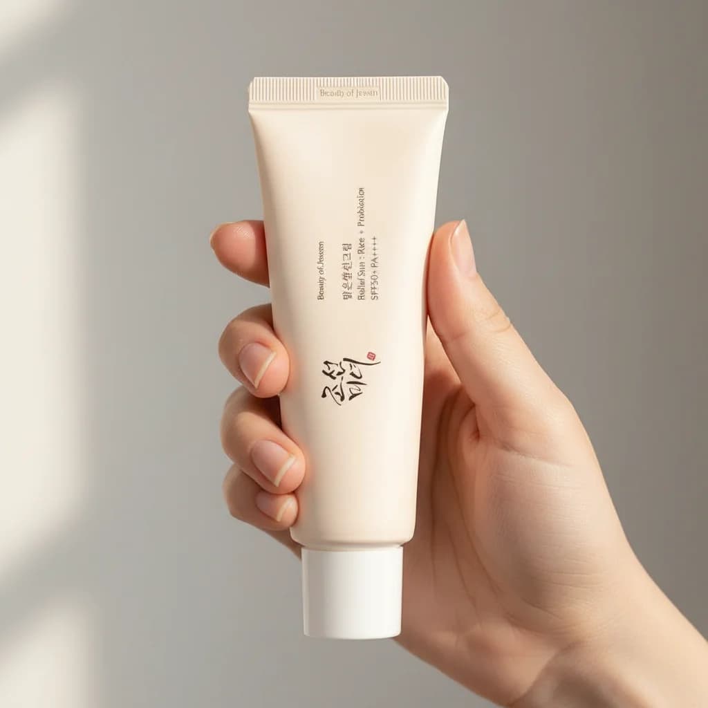 Crema Solare SPF50+ Anti UV per Viso e Corpo 50ml, Protezione Solare con Probiotici di Riso, Crema per la Pelle per l'Estate e la Spiaggia