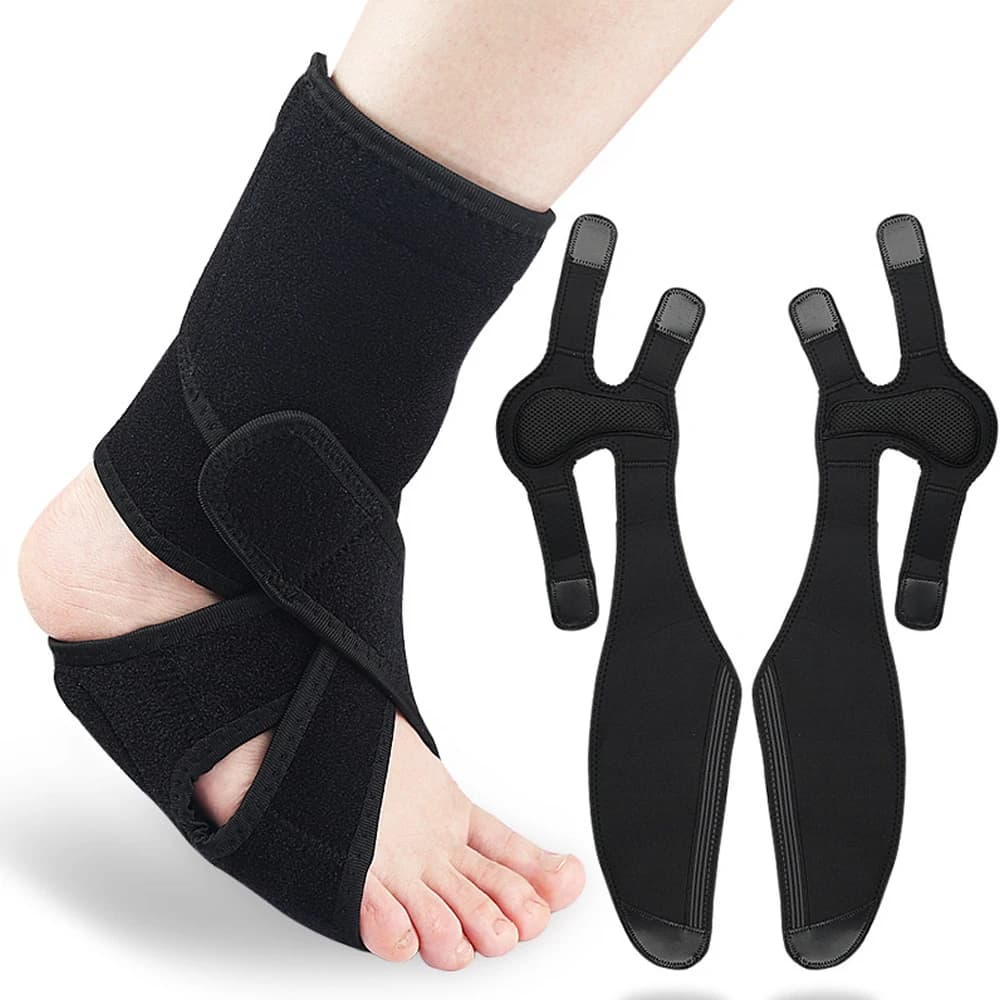 1 Pezzo Tutore per Piede Cadente per Camminare - Neoprene Traspirante, Tutore Caviglia Regolabile, Tendinite di Achille, Fascite Plantare, Ictus