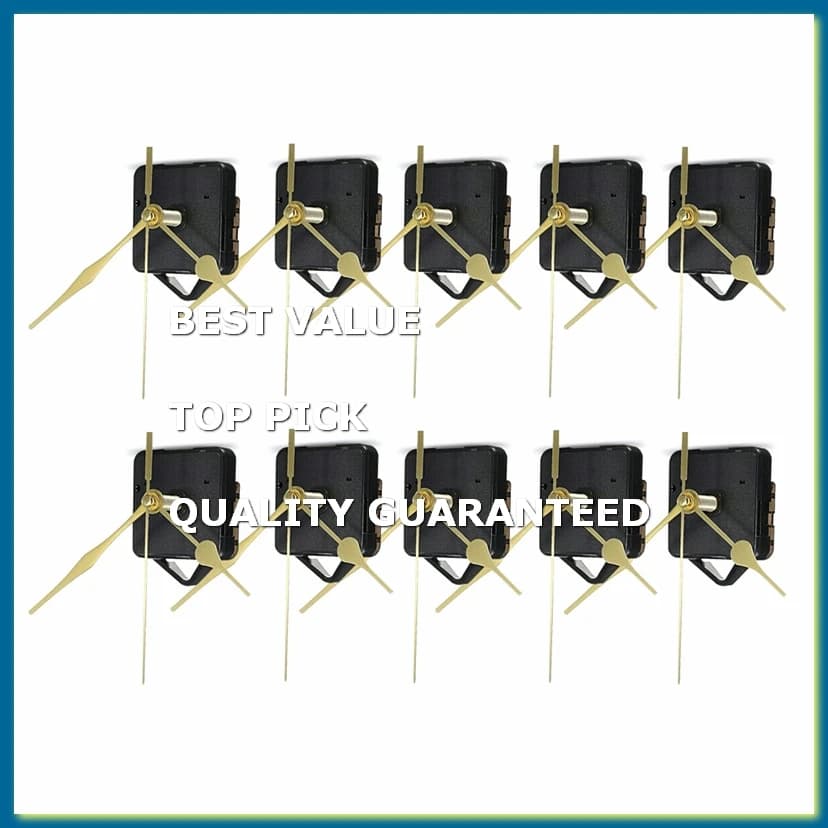 10Pcs DIY Silent Movement Spindle Hands Wall Quartz Clock Movement Mechanism Repair Tools Part Clock Kit