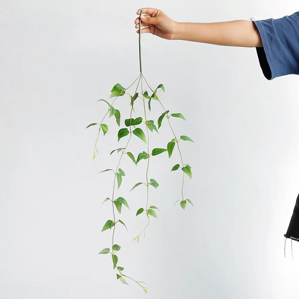 1 pz. Clematide Artificiale in Rattan, Pianta Simulata per Decorazioni Casa, Matrimoni, Feste, Giardino, Interni ed Esterni, Finta Clematide Floreale