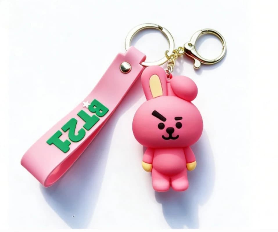 Nuovo Portachiavi BT21 Koya RJ Shooky Cooky Tata Chimmy Mang, Creativo e di Alta Qualità, Modellino Anime Cartoon per Auto e Zaino