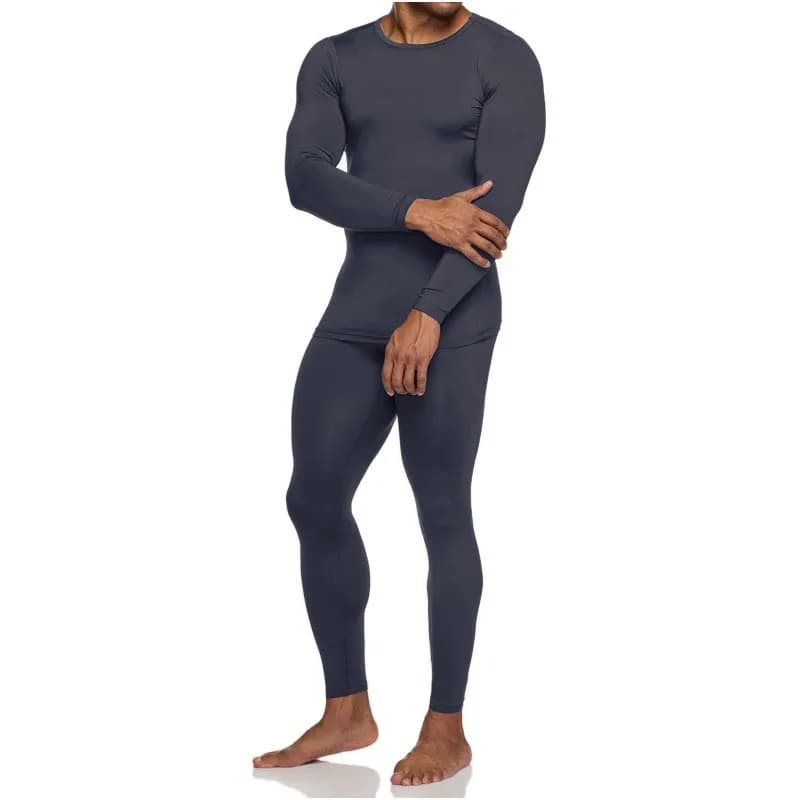 2026 Hot Selling Men's Thermal Underwear Autumn and Winter Bottom Warm Set Men's Plush Heating Men's Clothing