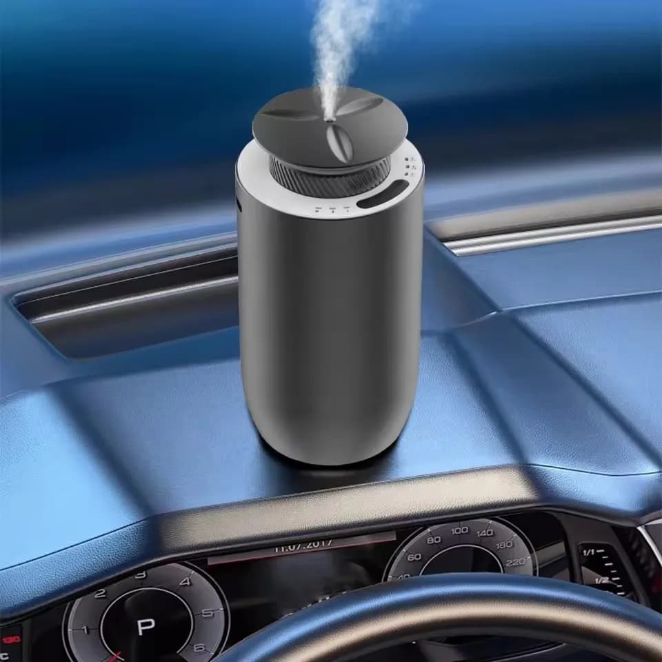 Aluminum Alloy Waterless Aroma Diffuser Essential Oil Diffuser Electric Fragrance Machine Scent Nebulizer Car Air Freshener