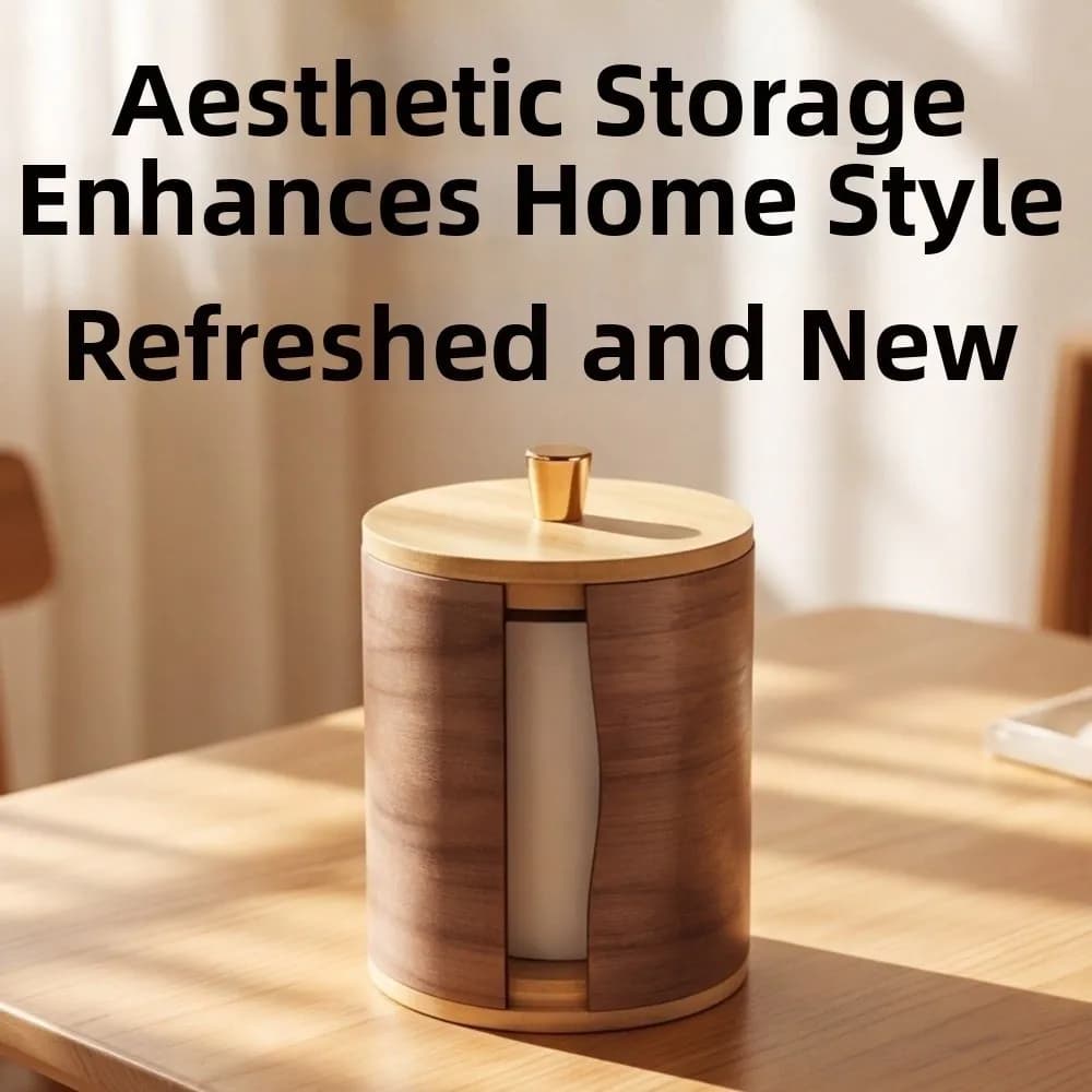 Wooden Tissue Storage Box Minimalist Retro Roll Paper Dispenser Handmade Large Capacity Toilet Paper Holder Office