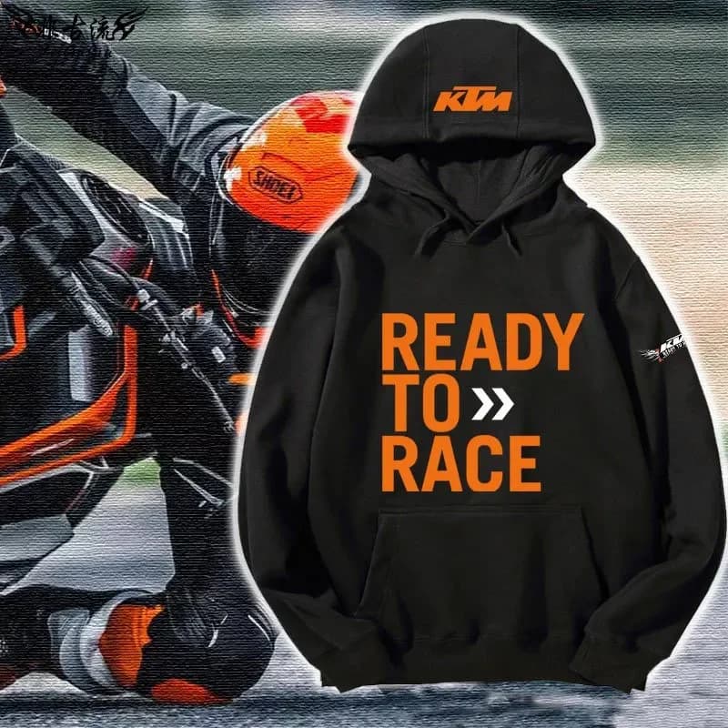 Giacca da moto KTM per fuoristrada, per motociclisti appassionati, felpa con cappuccio da uomo