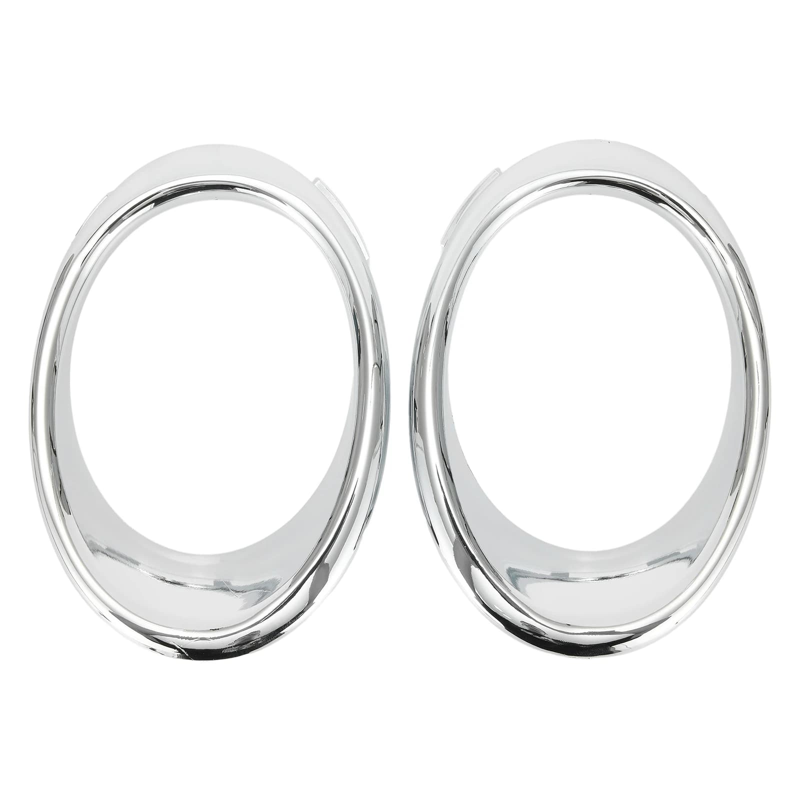 Pair Chrome Fog Lamp Bezel Trim Rings Front Left & Right for Ford For Fusion 2013 2016 Vehicle Front Light Parts