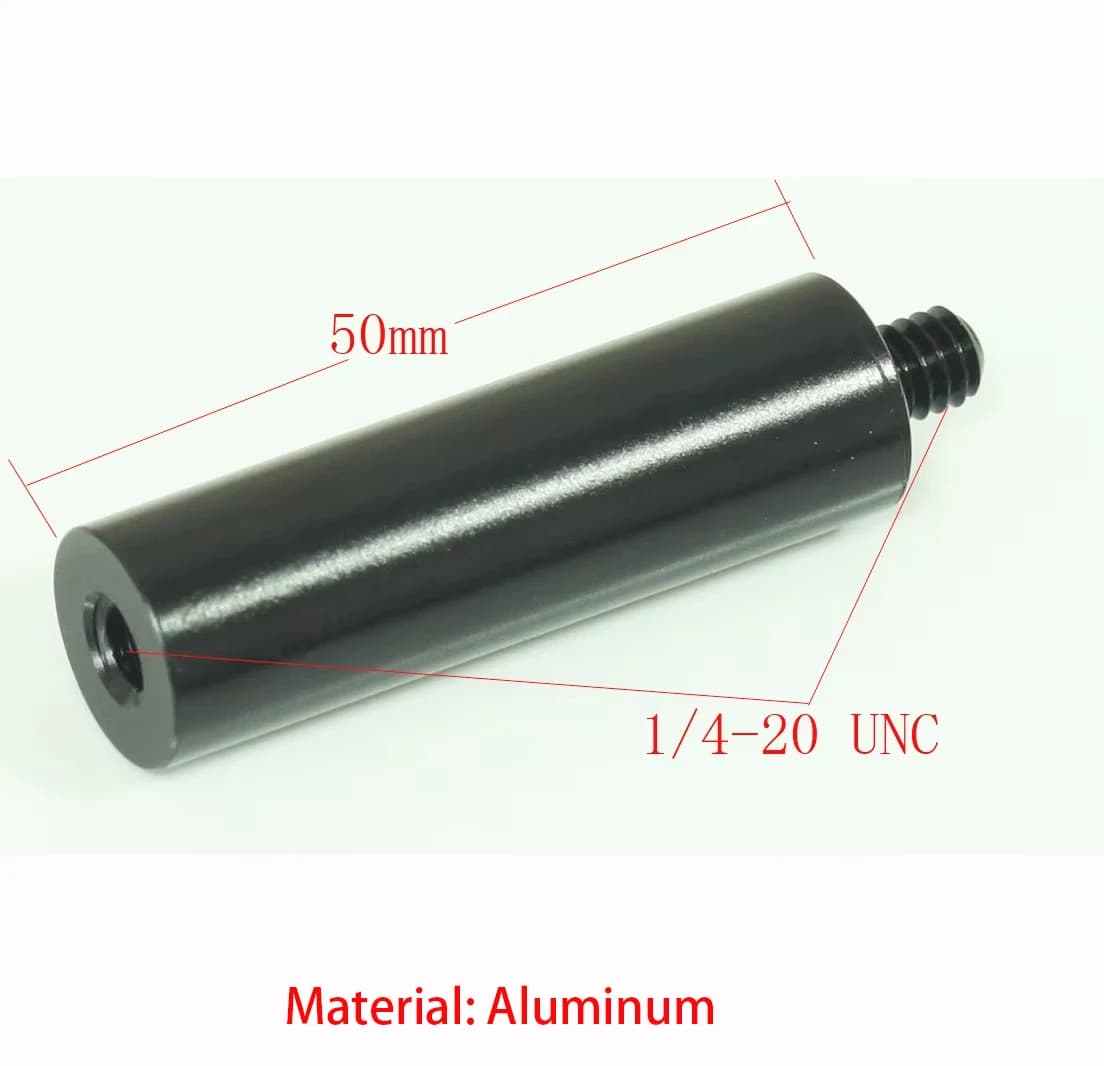 Aste da 15 mm con diametro esterno di 2 pollici, micro asta con attacco maschio e femmina da 1/4 di pollice per montaggio a morsetto, attacco femmina 1/4-20 a attacco maschio 1/4-20 per treppiede, 1/4