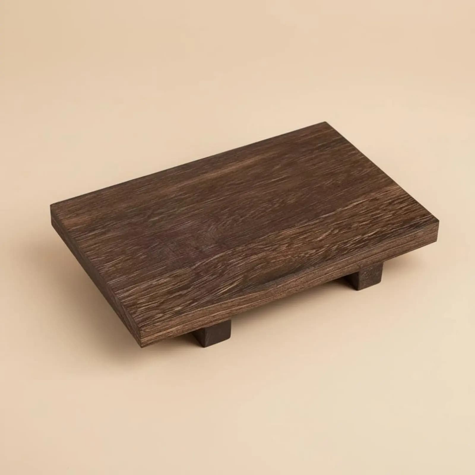 Plant Pot Base Minimalist Design Rectangular Wood Pedestal Wooden Display Riser Versatile Footed Display Base Multipurpose