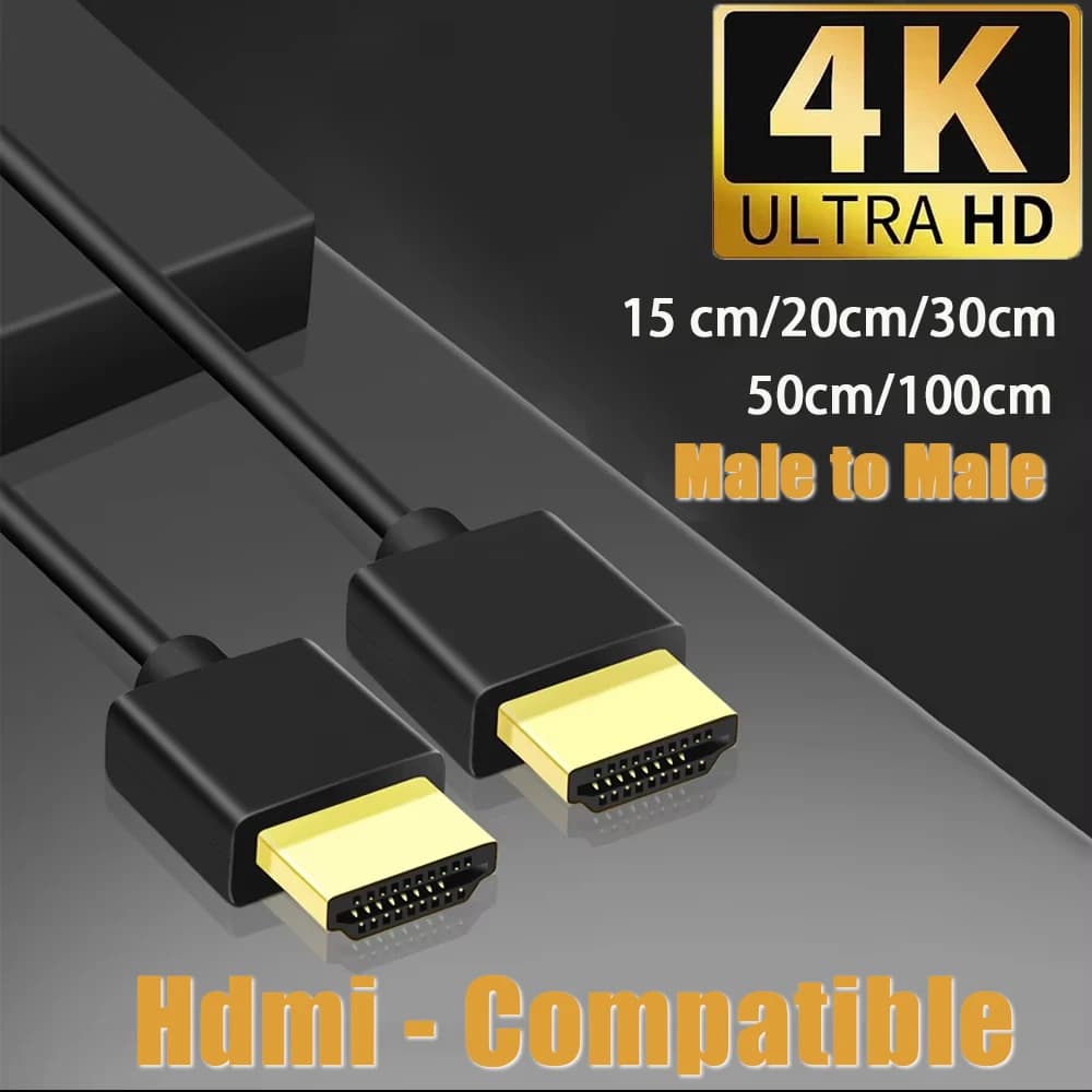 Cavo compatibile HDMI 4K Cavo sottile 2.0 Connettori placcati in oro a basso profilo 2K HDR ARC 3D per monitor drone TV X-Box PS5/4/3