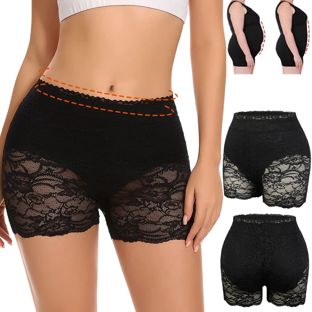 Black Lace Safety Leggings Women's Slip Boxer 2 in 1 Women's Breathable New Body Modeling Underwear For Body Lifting