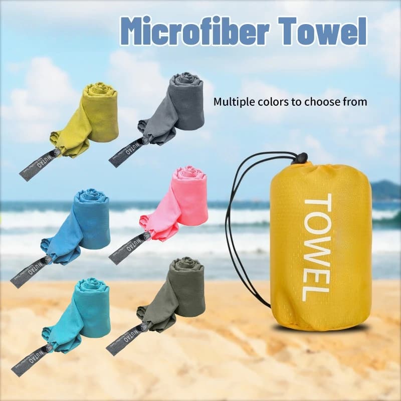 Microfiber Quick Dry Camping Travel Gym Towel. Compact Super Absorbent Lightweight Fast Drying. Suitable for Beach, Bath, Hiking