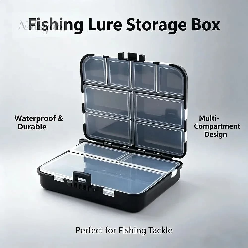 Double Sided Fishing Tackle Box Bait Hook Storage Organizer Multifunctional Carp Luya Gear Accessories Box