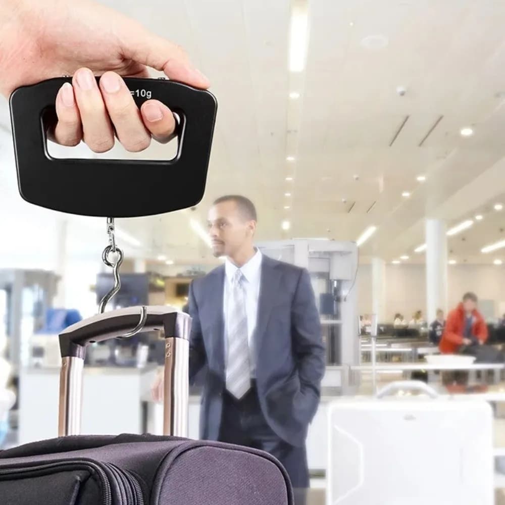 Display LCD digitale Bilancia per bagagli da viaggio Borsa per bagagli Bilancia per peso Strumento Bilancia elettronica con gancio 110 libbre/50 kg
