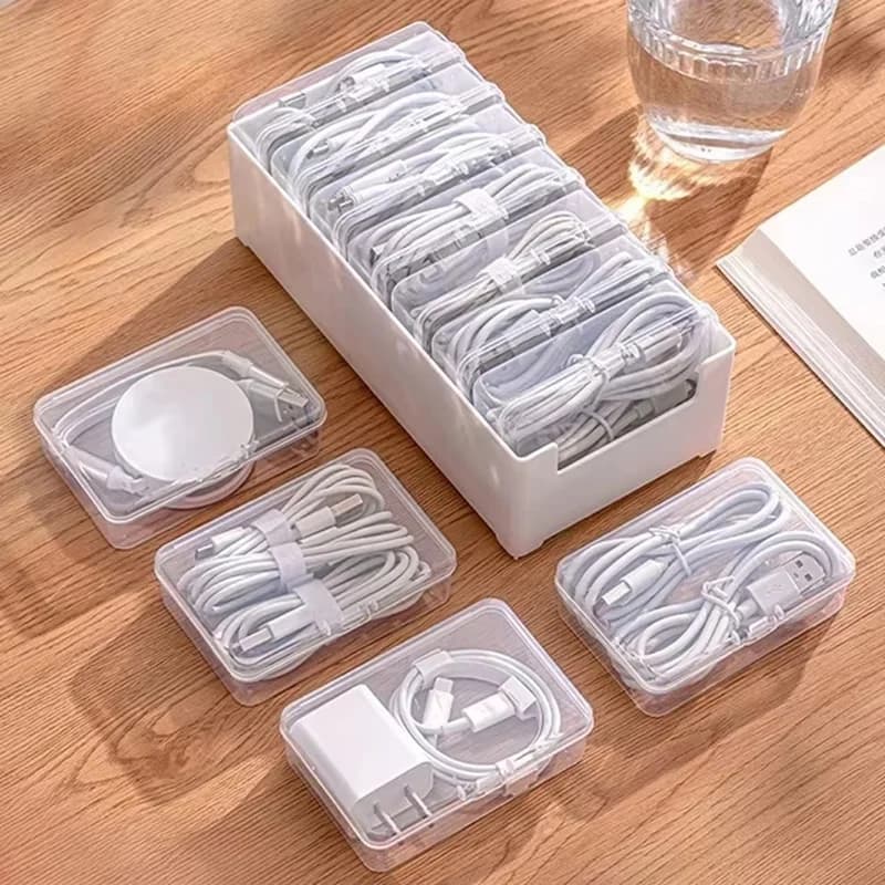 Organizzatore di cavi, scatola portaoggetti in plastica resistente, forniture per l'ufficio quotidiane, cinghie di fissaggio per articoli vari e gestione dei dispositivi mobili