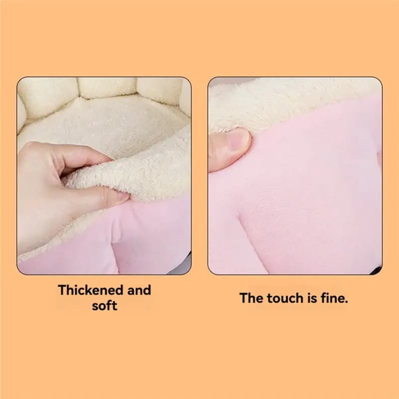 A02F-Heated Pet Cushion With Adjustable Temperature Washable Plush For Indoor Cats And Small Dogs Cat Bed 50CM