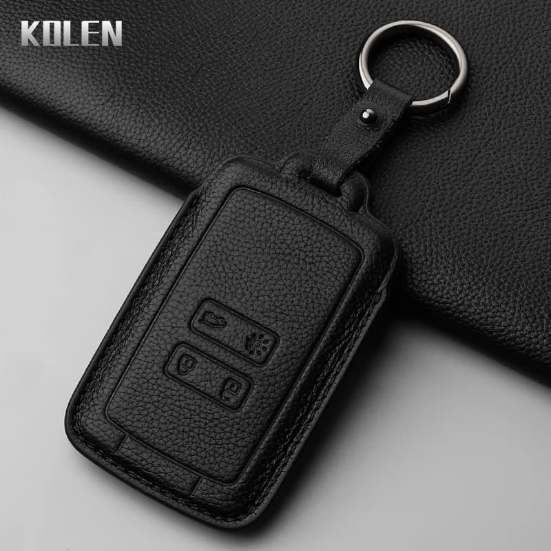 Custodia in vera pelle per chiave di carta per auto Shell per Renault Koleos Captur Megane Clio Scenic Talisman Arkana per Dacia Sandero Fob