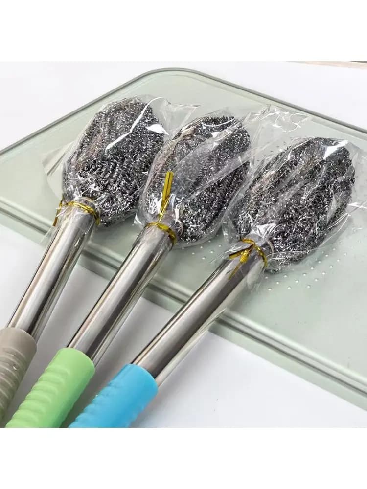 Spazzola per WC con Manico Lungo in Filo d'Acciaio, Senza Perdita di Setole, Strumento per la Pulizia del Bagno Senza Angoli Morti, Utensile Igienico Domestico Portatile