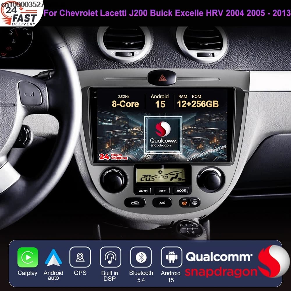 Android 15 Per Chevrolet Lacetti J200 Buick Excelle HRV 2004 2005 - 2013 Autoradio DVD QLED Viedo Lettore Stereo Multimediale BT