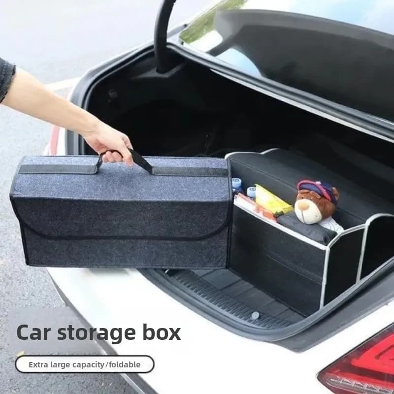 Car Trunk Storage Box Felt Foldable Multi‑Purpose Hand‑held Storage Organizer Box for Vehicle Trunk Household Tool Storage