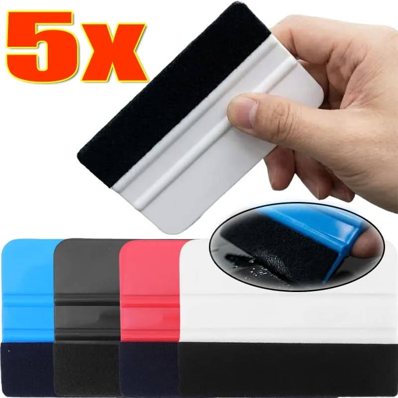 Kit di Strumenti per Wrapping Auto 1-5 Pezzi, Raschietto in Plastica, Taglierina, Spatola per Pellicola, Utensili per Oscuramento Finestrini