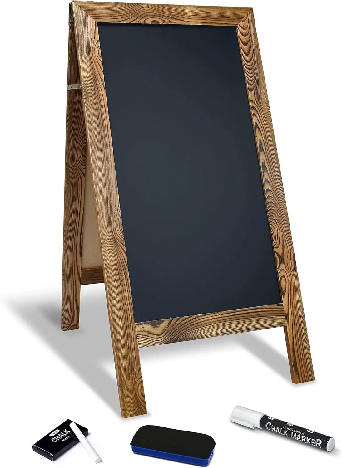 Lavagna a cavalletto extra large 20x40 pollici con pennarello a gesso, gesso e gomma, lavagna magnetica bifacciale