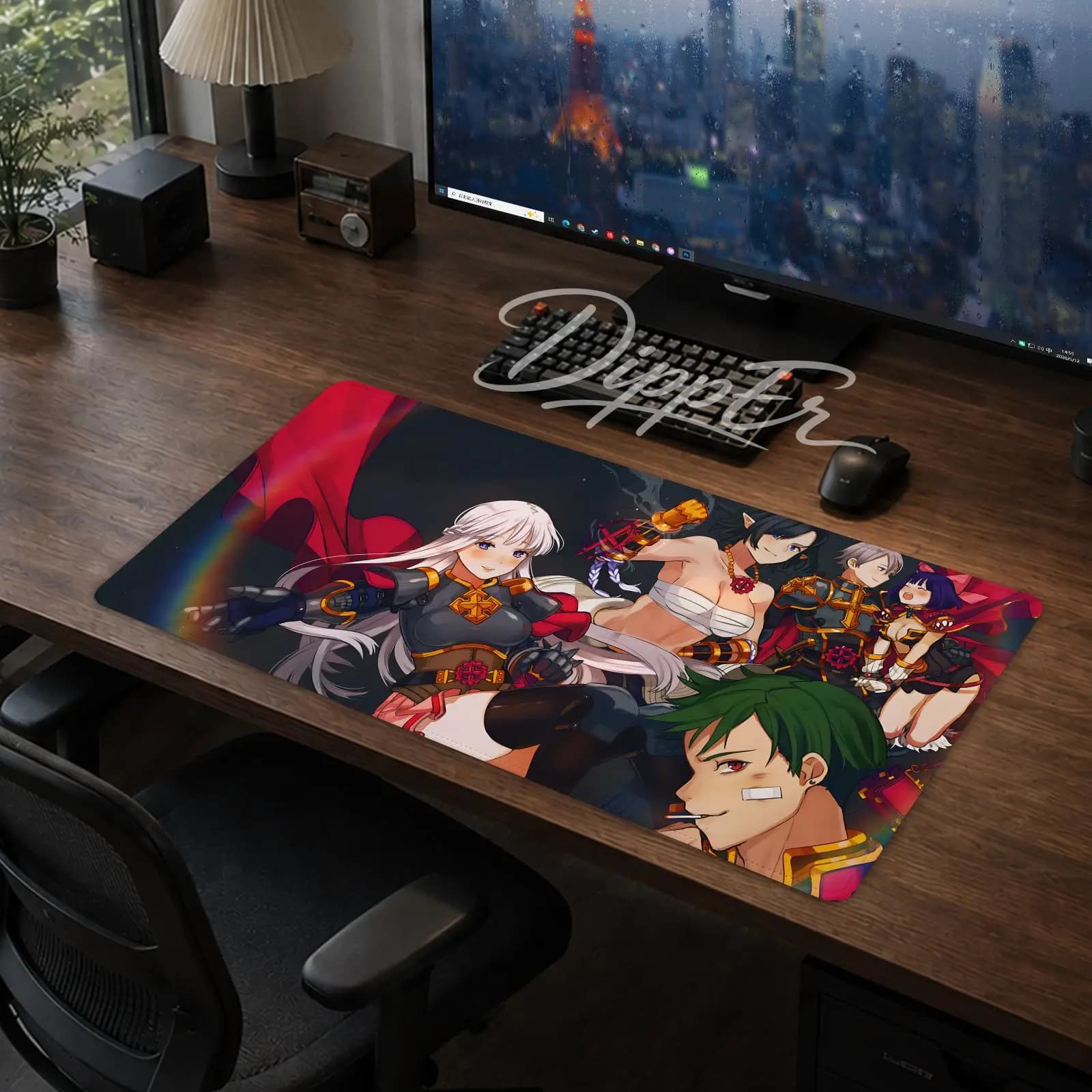 A-Ragnarok Tappetino per mouse online, tappetino da scrivania grande per ufficio, tappetino per mouse da gioco, fondo in gomma, cuscino antiscivolo 900X400