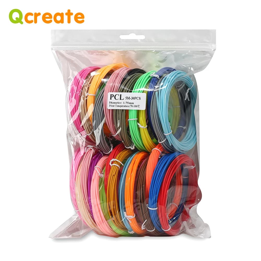 3D printing materials for 3D pens Diameter 1.75 mm PCL PLA ABS Filament Pack of 50 M/100 M/150 M