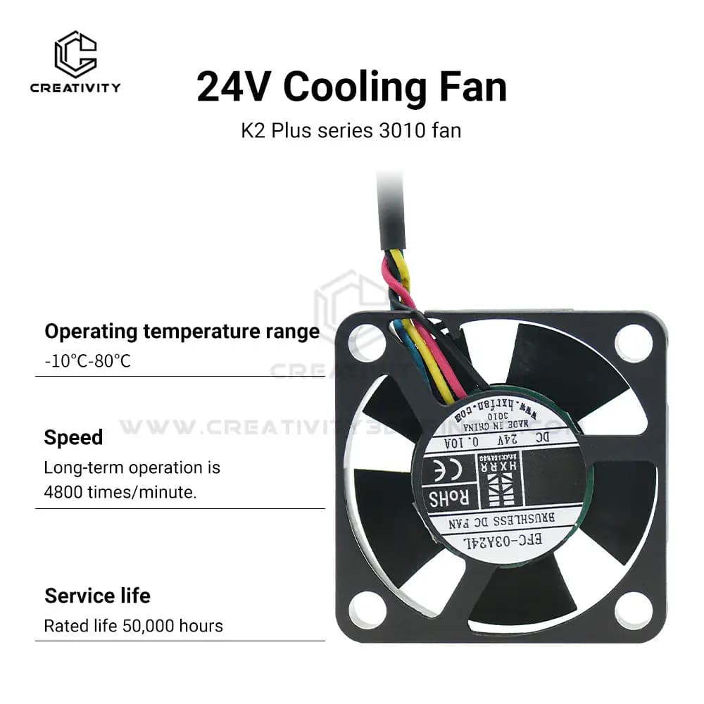 Ventola K2 Plus 24V 3010 Ventola Heatbreak K2 Plus 2507 Ventola Axial-tech Ventola Motore di estrusione per stampante 3D K2 Plus