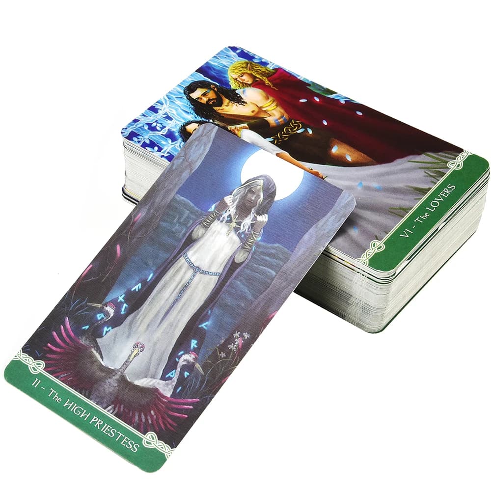 Nuovo mazzo di tarocchi Carte oracoli Divinazione misteriosa Carte di tarocchi celtici universali per donne Ragazze Gioco di carte Gioco da tavolo