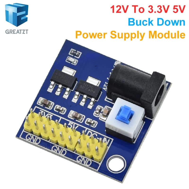 GREATZT 1/2/4PCS DC-DC 12V To 3.3V 5V Buck Step down Power Supply Module For Arduino