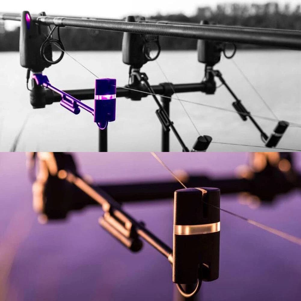 Set di 3 Canne da Pesca Regolabili con Indicatore Luminoso a 7 Colori