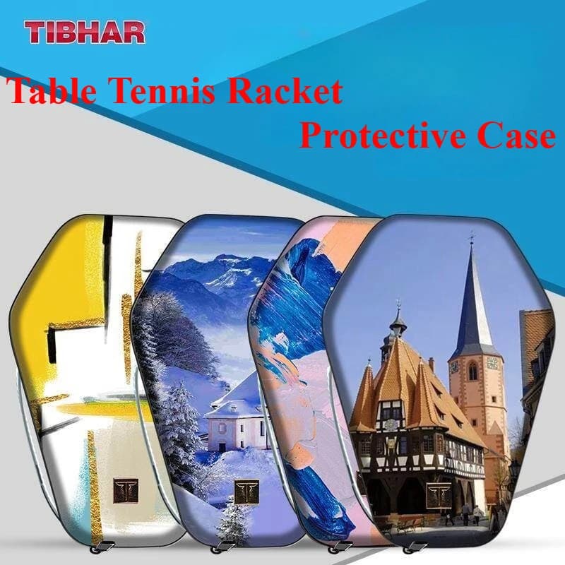 Custodia Protettiva per Racchetta da Ping Pong TIBHAR - Borsa Rigida Stile Esotico per Racchette da Ping Pong e Sport - Protezione Racchetta a Forma di Zucca