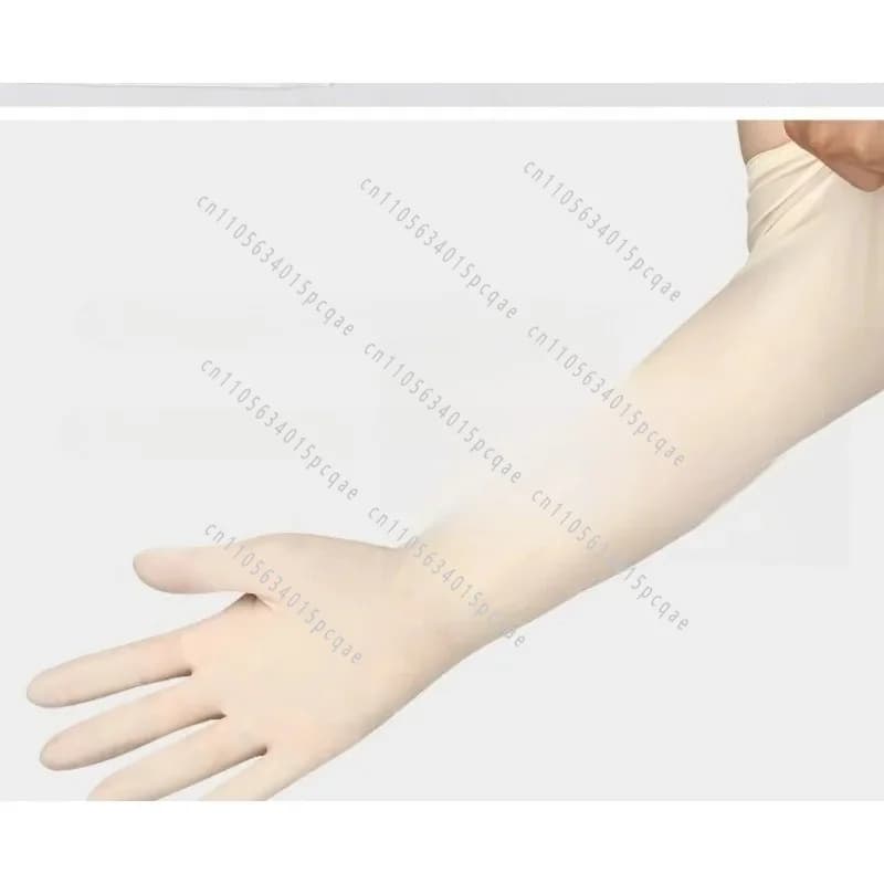 Disposable Surgical Gloves with Extended Elbow Sterilized Latex Rubber for Sterile Testing